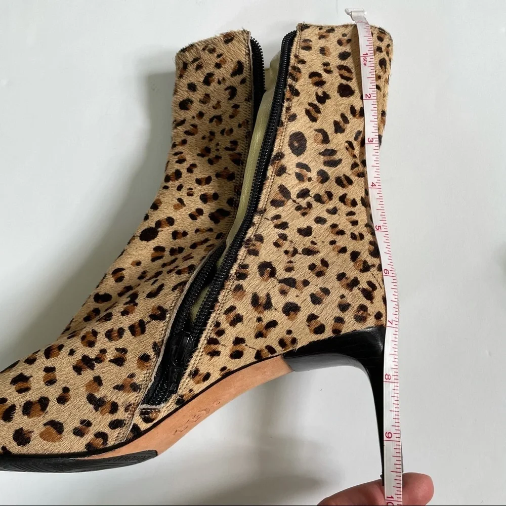 Bernardo Calf Hair Leopard Print Stiletto Boots - Picture 11 of 15